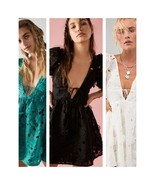 New FREE PEOPLE For Love &amp; Lemons Serena Mini Dress $293 XL Black Floral - $194.48 CAD