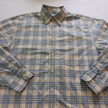 Jos A Bank Executive Collection Men's Yellow & Blue Cotton Button Up Shirt Sz M image 5