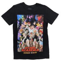 My Hero Academia T Shirt Heroes Rising Anime Movie Poster Black Small Unisex - $7.63