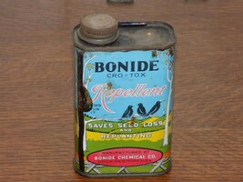 Vintage Bonide Cro-Tox Repellent ½ Pint Empty Can Utica, NY - $44.55