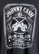 Johnny Cash The Man in Black Gray Graphic T-Shirt  Zion Rootswear Size L... - $14.80