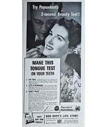 1941 BOB HOPE LIFE STORY PRESS - PEPSODENTS Tongue Test Vintage Print Ad... - $19.17 CAD