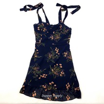 COMMENSE Maxi Halter Top Dress Medium Blue Floral - $17.81