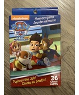 Paw Patrol Memory Game Cards Pups on the Job Educational Matching Learni... - £7.66 GBP