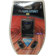 VTG NIP Sony FM Walkman Full Stereo Radio SRF-46 w/ Headphones Mobile  - £79.04 GBP