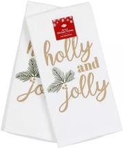 2 Same Printed Dual Kitchen Towels (16&quot; X 26&quot;) Christmas, Holly &amp; Jolly, Ritz - £12.68 GBP