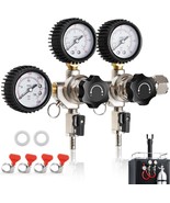 Co2 Regulator For Dual Tap Kegerator Draft Beer Tower Dispenser, Dual Keg - $124.72 CAD