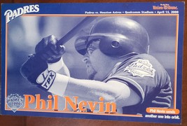 Padres Vs Houston Astros April 15 2000 11 X 17 Dbl-Sided Cardstock Poster - £14.87 GBP