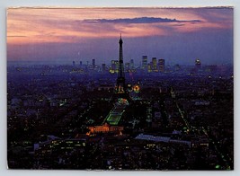 Eiffel tower La Tour Eiffel 1988 n 435 Vtg Postcard unp Paris Panorama city - $4.88