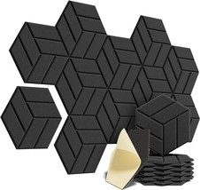 Ucorn 12 Pack Acoustic Panels Sound Proof Padding, 14 X 13 X 0 Point 4, Black). - £32.85 GBP