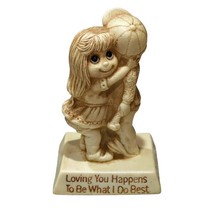 R W Berrie Statue Loving You Happens To Be What I Do Best 1970s Couple Girl Boy - $9.64