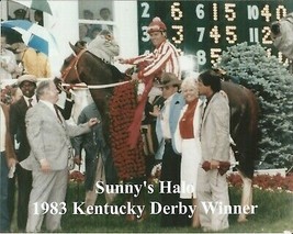 1983 - SUNNY&#39;S HALO in the Kentucky Derby Winner Circle - 10&quot; x 8&quot; - £15.98 GBP