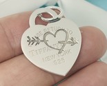 Large Return to Tiffany Etched Love Arrow Heart Tag Pendant Charm Cupid ... - £183.05 GBP