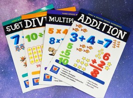 1st, 2nd, &amp; 3rd Grade Math Wookbooks (SET of 4), by Kim Mitzo Thompson   NEW! - £12.01 GBP