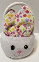 Rare Build A Bear Plush Bunny Rabbit Easter Basket 6 in Tall White Floral Ears - £13.09 GBP