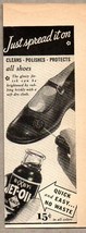 1935 Print Ad Bixby&#39;s Jet-Oil Black Shoe Polish - £8.54 GBP