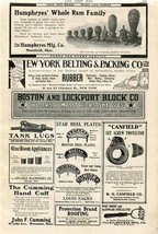 Humphryes Hydraulic Rams NY Belting Tank Lugs Hell Plates 1909 Magazine Ad  - $17.82