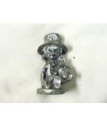 Pewter Figurine by Michael Ricker   Vintage 1975  Little Girl with Bear - $18.32
