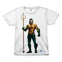 Deluxe Aquaman Movie T-Shirt Jason Momoa Canvas Size - Unisex Tee - £31.04 GBP
