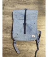 Hershel Baby Blue Square Backpack Red Stripe Interior Magnet Close Adj S... - £8.77 GBP