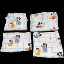 Vintage Dundee Disney Babies Mickey Minnie Flannel Receiving Baby Blanket Donald - $59.99