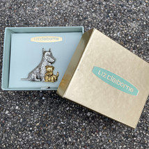 Liz Claiborne Scottish Terrier Scottie Puppy Dog Pin Brooch Silver Gold Tone NIB - £11.06 GBP