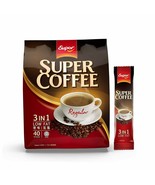 SUPER COFFEE REGULAR 3 IN 1 LOW FAT (40 SACHETS X17G) - £16.42 GBP