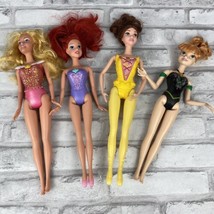 Disney Princess Barbie Doll Size Lot of 4 Belle Ariel Anna Aurora Mattel - £14.53 GBP
