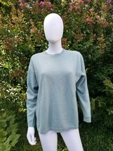 MAREX Italy wool/angora knit pale green women&#39;s cewneck sweater XL new - £46.66 GBP