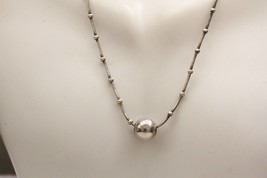 Vintage "Ball & Chain" Fine Jewelry Sterling Silver 925 Italy Bead Bar Specialty - £27.97 GBP