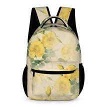 Mondxflaur Retro Yellow Backpacks for School Kids Teen Lightweight 16.2inch - £27.88 GBP