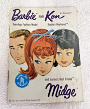 Barbie and Ken Midge 1962 Fashion Booklet White 4 x 3 inches - $9.41