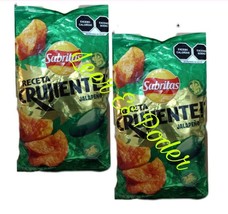 2X SABRITAS CRUJIENTES CHILE JALAPENO PAPITAS - 2 GRANDES 160g c/u ENVIO... - £12.92 GBP