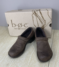 BOC Born Margaret Brown Clog Shoe Slip On Size 7.5 M/W US Leather - £18.28 GBP