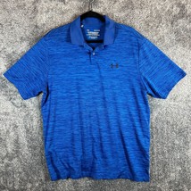 Under Armour Performance Polo Mens Large Blue Static Loose Loud Golfer W... - £14.12 GBP