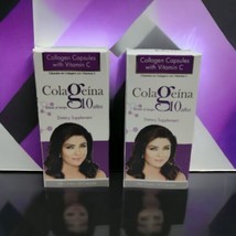 2x Colageina 10 by Victoria Ruffo Anti-aging Collagen Vitamin C 60 Caps Ea 8/24 - £23.49 GBP