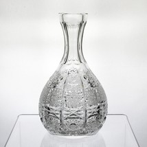 Bohemia Crystal Queens Lace Cut Carafe, Vintage Bottle Blown, Hand Cut 8... - £74.27 GBP