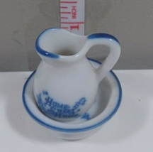 Vintage Miniature Home Sweet Home Pitcher and Bowl Set 1 inch very nice - £13.77 GBP