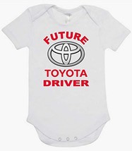 Rare New Future Toyota Driver Cotton Baby Auto Funny Bodysuit Onesie Rom... - $19.72