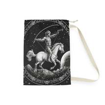 Sagittarius Zodiac Black &amp; White Archer Design - Laundry Bag - £38.11 GBP