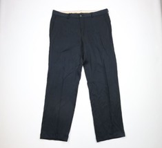 Vtg Tommy Bahama Mens 38x34 Faded Wool Blend Cuffed Wide Leg Chino Pants Black - £44.57 GBP