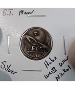 HOBO E.T. Flying Moon From A REAL WWII Silver Nickel SIGNED - $279.69 MXN