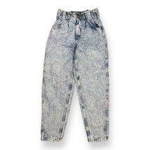 VTG 80s Lee Acid Wash High Rise Faded Denim Jeans Pleated Tapered Actual 28x29 - £23.22 GBP
