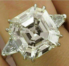 Asscher 3.50Ct Simulated Diamond 925 Sterling Silver Engagement Ring in Size 9.5 - £112.68 GBP
