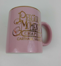 Precious Moments Chapel Carthage, Missouri Pink &amp; Gold 4&quot; Coffee Cup Mug - $6.78