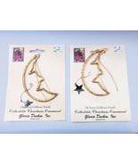 2 GLORIA DUCHIN 24 KARAT GOLDTONE FINISH COLLECTIBLE CHRISTMAS ORNAMENTS... - $9.85