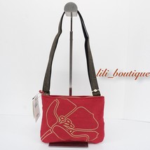 NWT Kipling KI6759 Mai Pouch Accessory Bag Crossbody Purse Nylon Red Gold Floral - £26.33 GBP