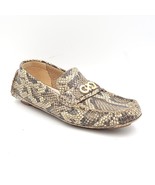 Cole Haan Boys Slip On Penny Loafers Size US 5.5B Beige Snake Print Leather - £29.56 GBP