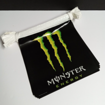 Original Monster Energy Promo String of 20 Flags (12&#39;h x 11.5&#39;w ea) NOS c2008 - £47.95 GBP
