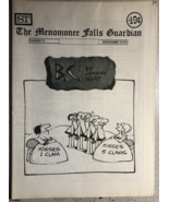 MENOMONEE FALLS GUARDIAN #75 November 1974 vintage tabloid comic strips ... - $365.81 MXN